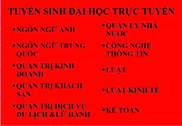 tuyển sinh đại học trực tuyến